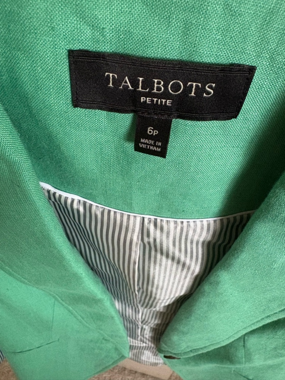 Talbots linen Single-Button Blazer - Picture 12 of 13